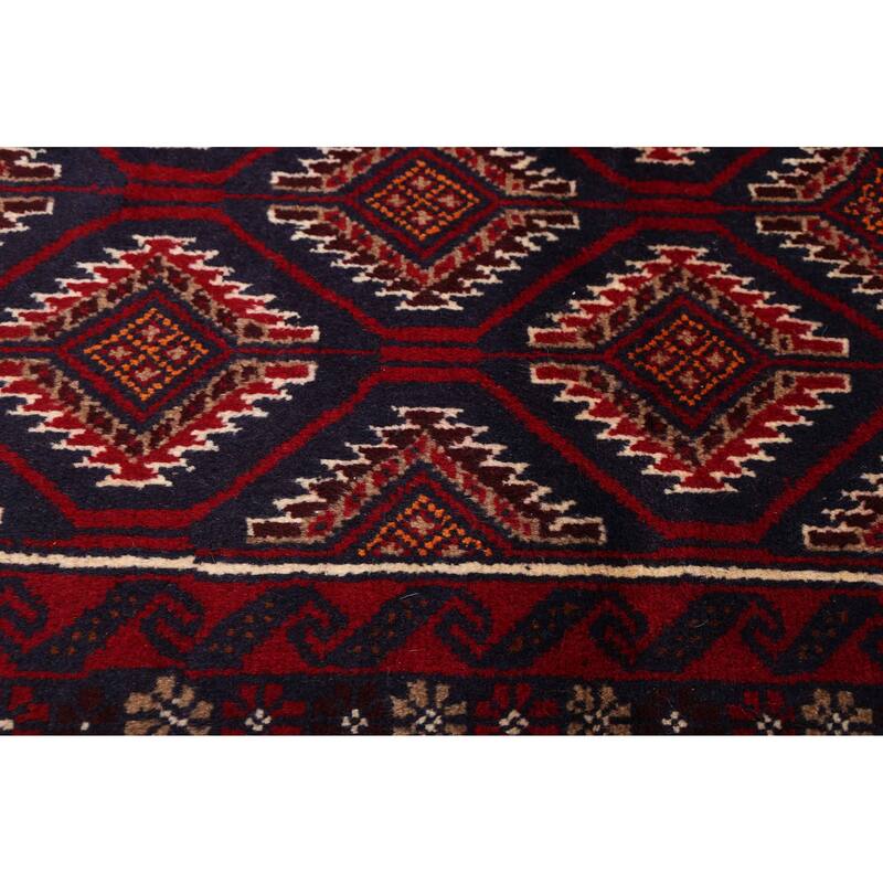 ECARPETGALLERY Hand-knotted Teimani Dark Navy Wool Rug - 3'6 x 6'0