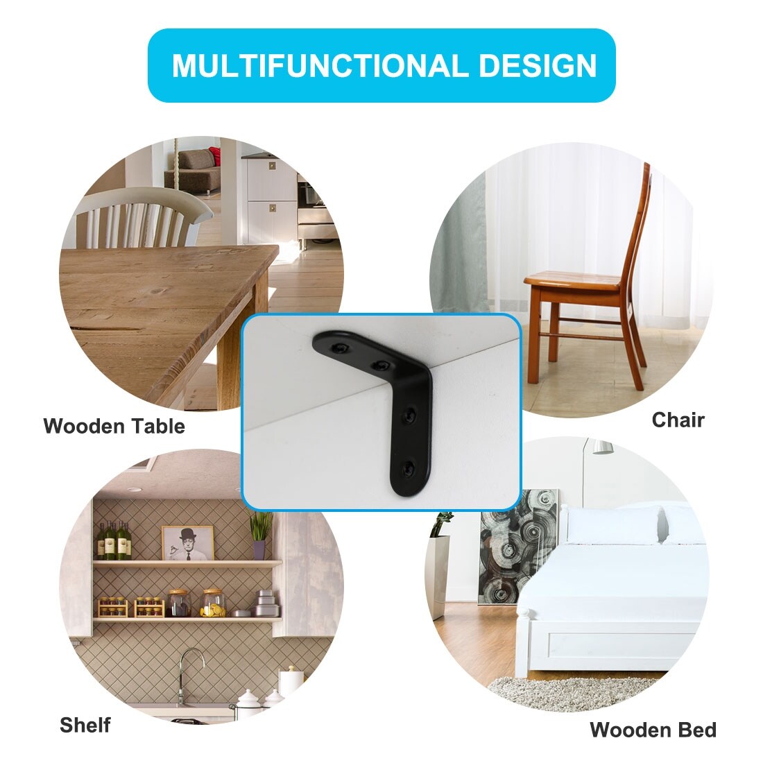 Shop 7pcs Stainless Steel Angle Bracket 40 X 40mm Corner Joint Supporter Black Brace Corner Protector Shelf Support For Furniture On Sale Overstock 28767529