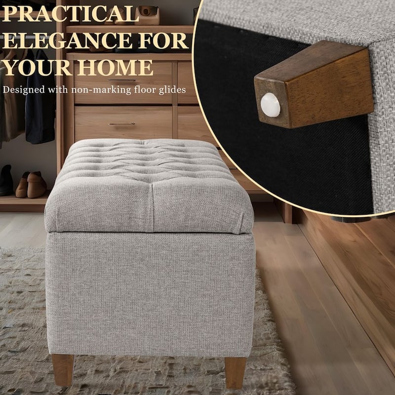 Porch & Den Charenton Tufted Storage Bench