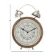 preview thumbnail 5 of 4, The Novogratz Brown Mango Wood Clock with Bell Style Top - 3W x 7L x 10H