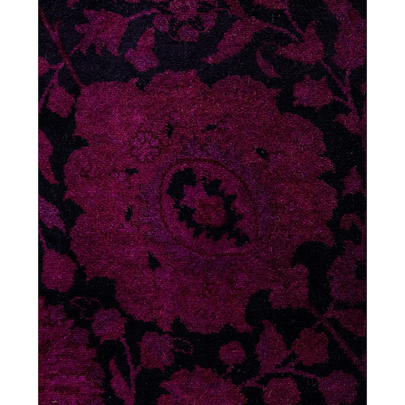 Overdyed One-of-a-Kind Hand-Knotted Area Rug - Pink - 6' 2" x 13' 9"