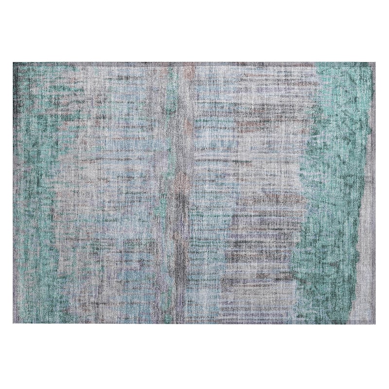 Machine Washable Indoor/ Outdoor Modern Ombre Chantille Rug