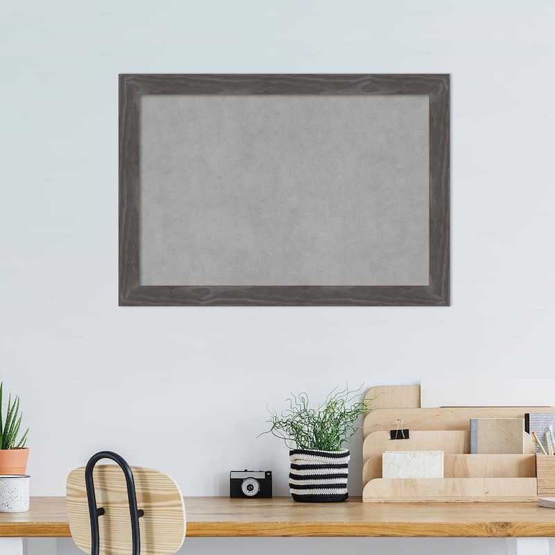 Amanti Art Woodridge Rustic Grey Framed Magnetic Board