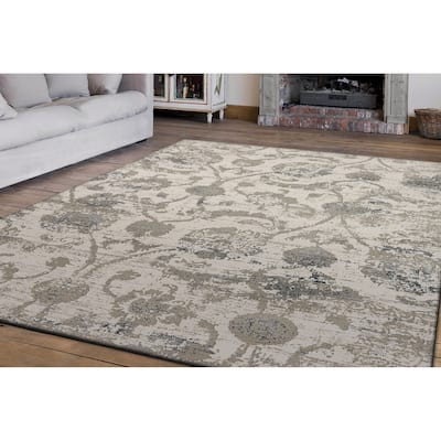 Dynamic Rugs Astoria Cream Polyester & Polypropylene Area Rug