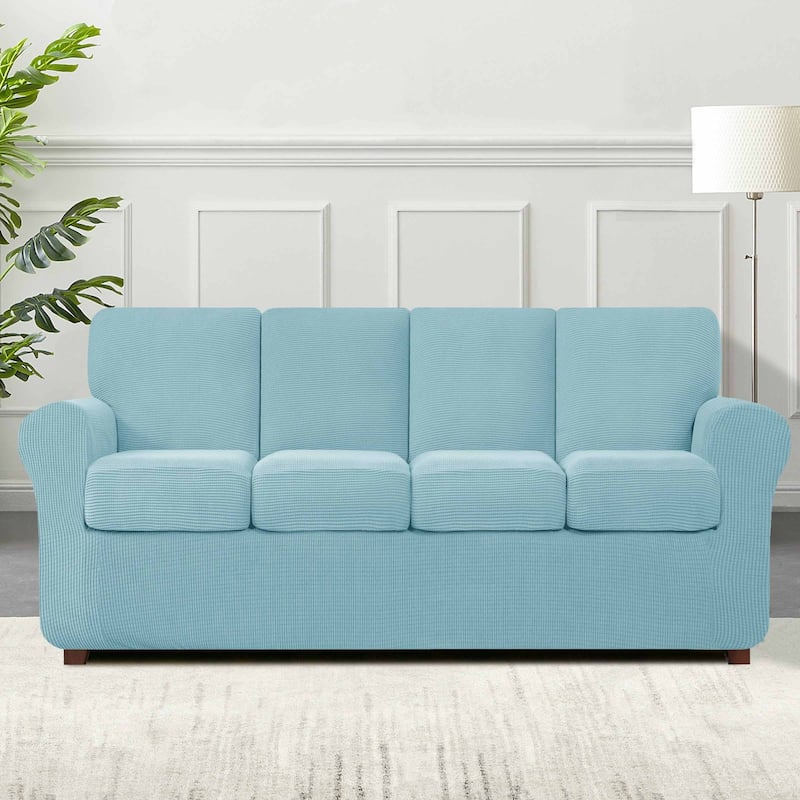 Subrtex 9-Piece Stretch XL Sofa Slipcover Sets with 4 Backrest Cushion Covers and 4 Seat Cushion Covers