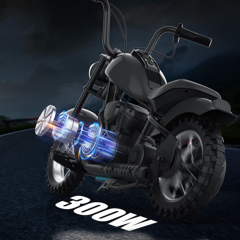 Electric Motorcycle for Kids, with Led Lights