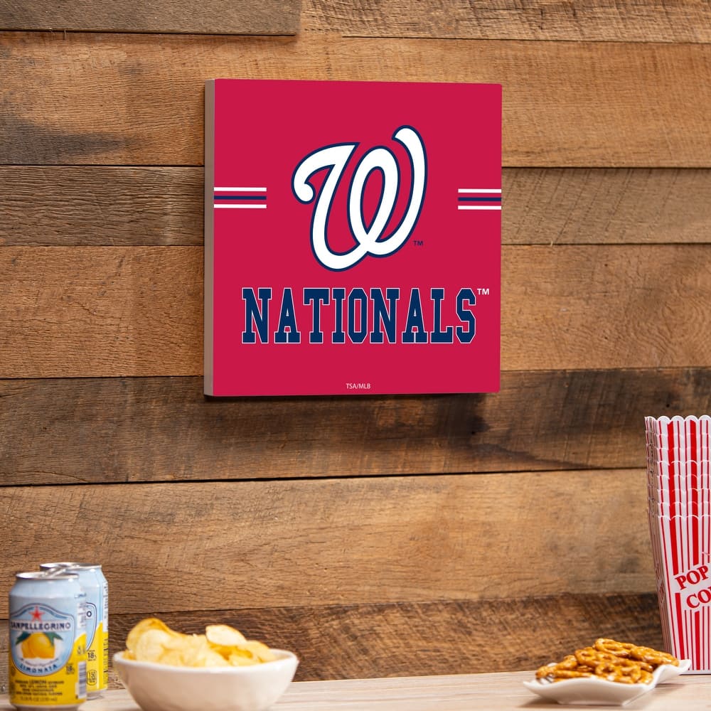 Washington Nationals Wooden Door Decor Wall Sign - Multi-Color