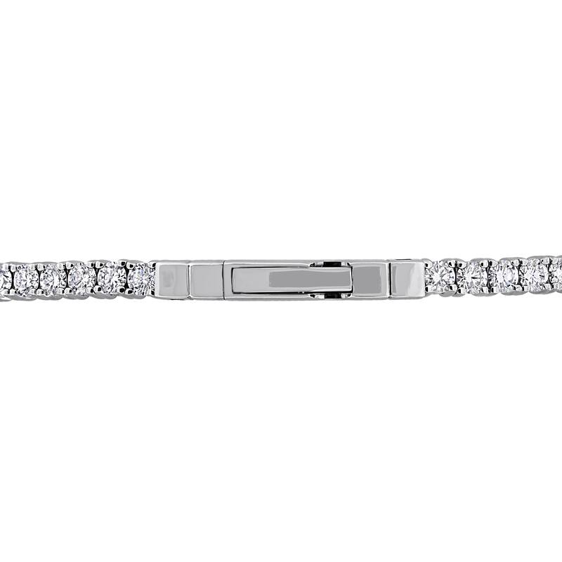 Miadora 4ct TDW Lab-Grown Diamond Bangle in 14k White Gold - 7 in