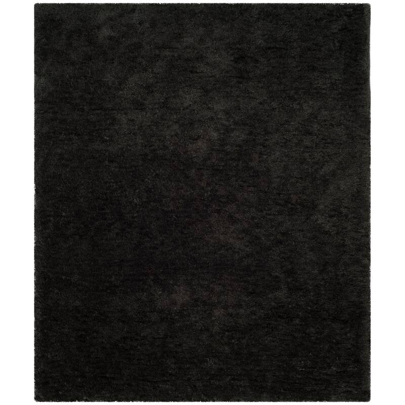 SAFAVIEH Handmade Sheep Shag Dochia Solid Polyester Rug