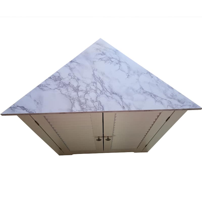 Corner Cabinet With Faux Marble Top