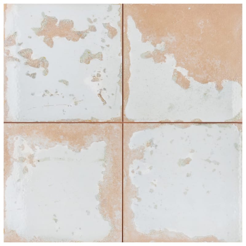 Merola Tile Kings Luxe Heritage White 17-5/8" x 17-5/8" Ceramic Floor and Wall Tile