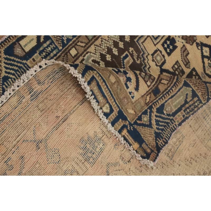 Hand Knotted Oriental 100% Wool Carpet Traditional Tribal Beige & Ivories Hamedan Area Rug - 5' 6'' X 3' 2''