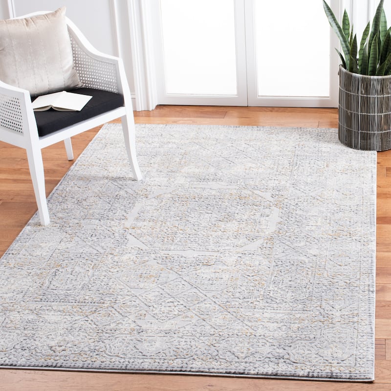SAFAVIEH Alhambra Frine Vintage Oriental Rug - 5'3" x 7'7" - Light Grey/Grey