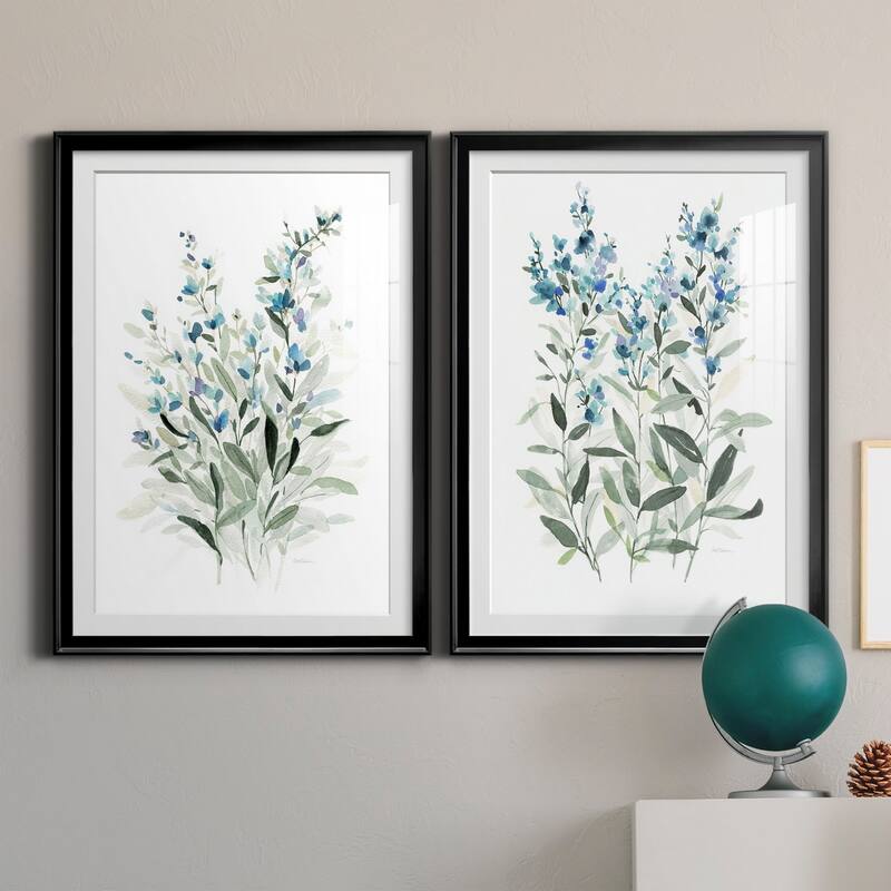 Delicate Blue Botanical I Premium Framed Print - Ready to Hang