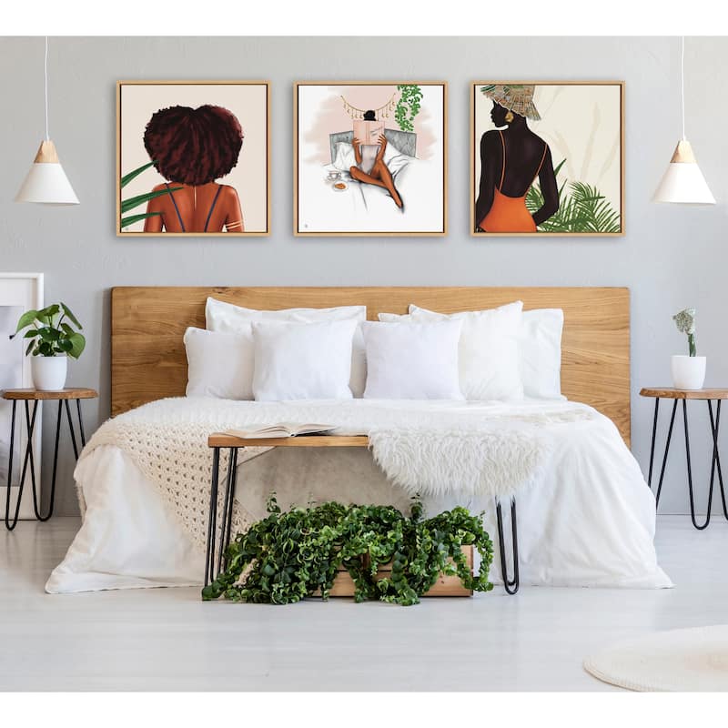 Kate and Laurel Sylvie So So Tropical Framed Canvas by Mary Joak