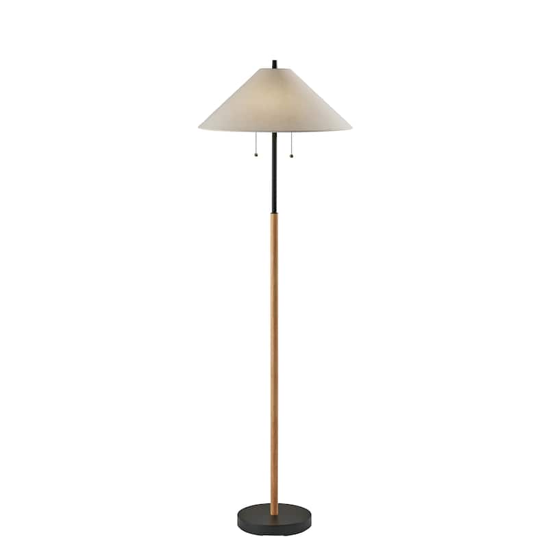 Palmer Floor Lamp - Black & Natural