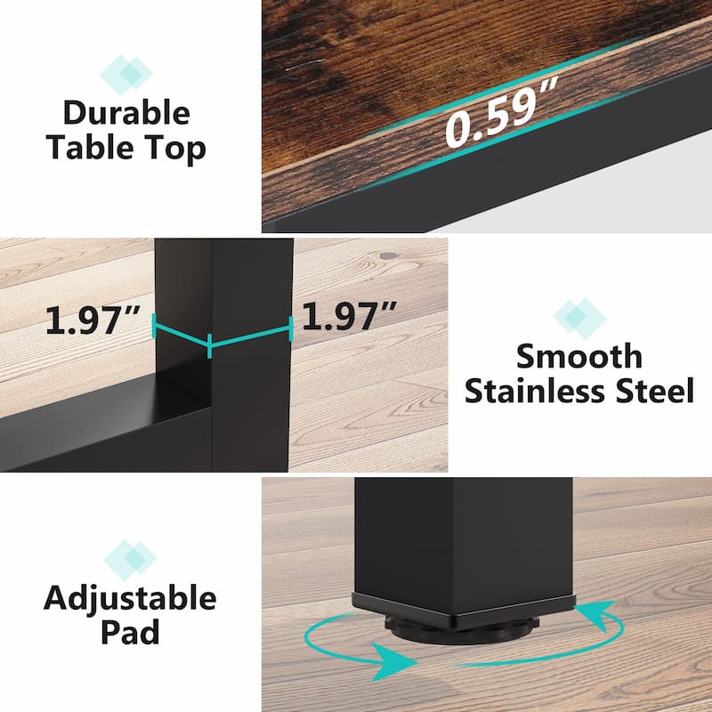 6FT Modern Conference Table for Office, Meeting Table for 4-6 - 63" L x 31.5" W x 29.13" H