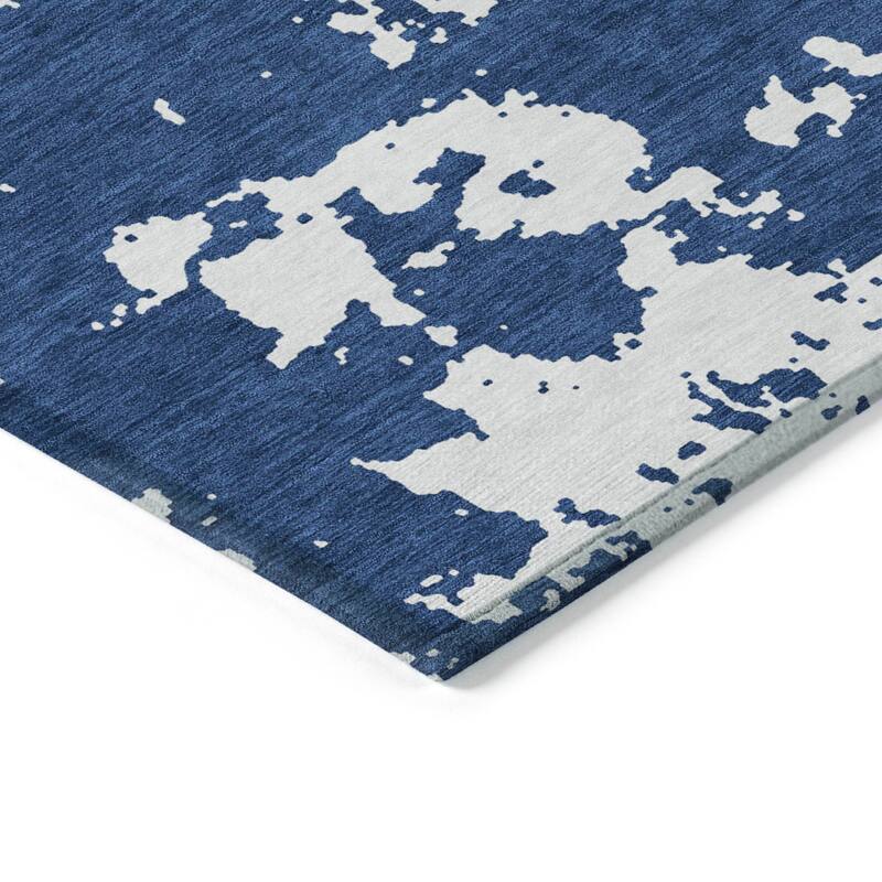 Machine Washable Indoor/ Outdoor Chantille Abstract Rug