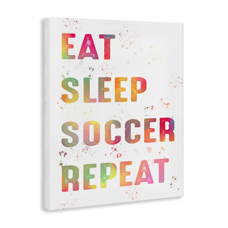 Stupell Pastel Soccer Motivation Canvas Wall Art Design By Marcus Prime