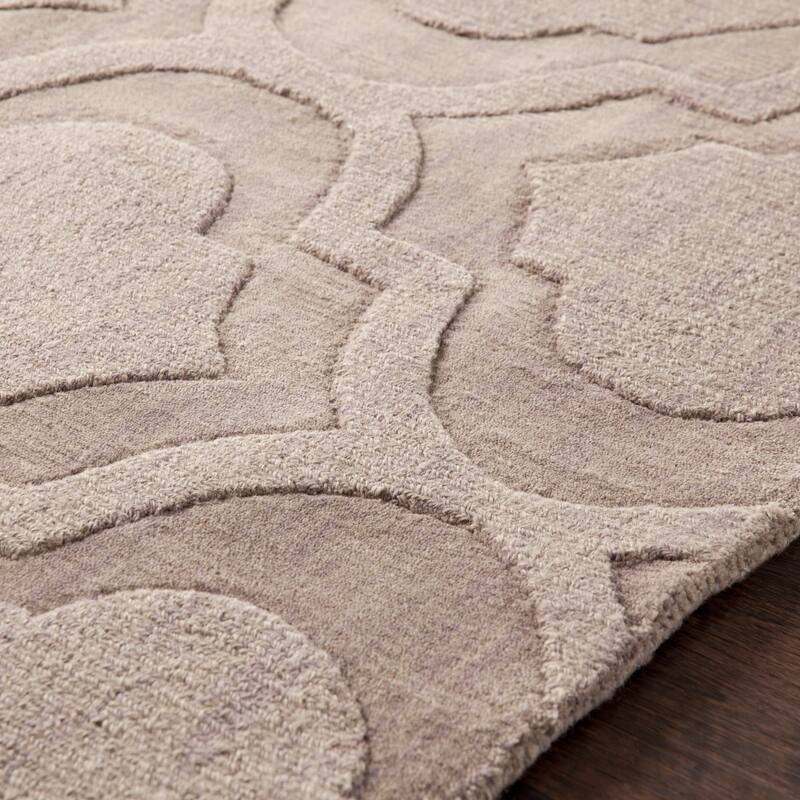 Hand-Woven Ali Tone-on-Tone Moroccan Trellis Wool Rug (9' x 12')