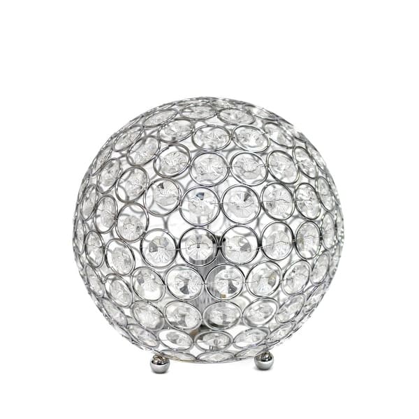 slide 8 of 38, Elegant Designs Crystal Ball Sequin Chrome Table Lamp Chrome