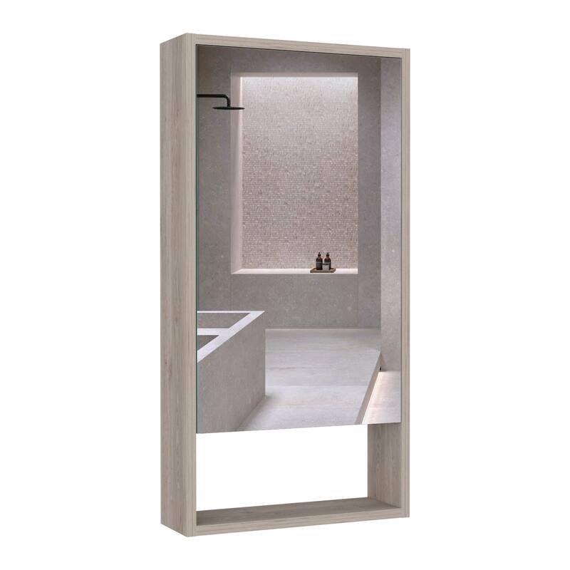 Medicine Cabinet With One External Shelf