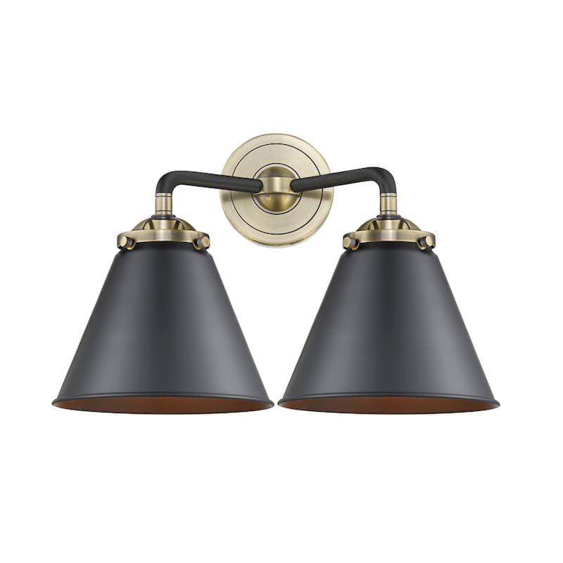 Innovations Lighting Appalachian 2 Light 16" Wide Bathroom Vanity - Black Antique Brass / Matte Black