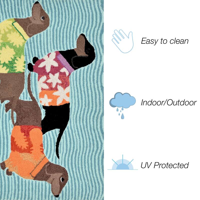 Liora Manne Frontporch Tropical Hounds Indoor/Outdoor Rug