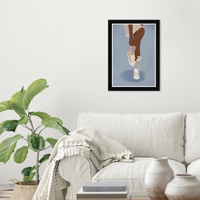 Wynwood Studio Prints Fashion and Glam Was in the garden Blue and Modern & Contemporary Wall Art Canvas Print