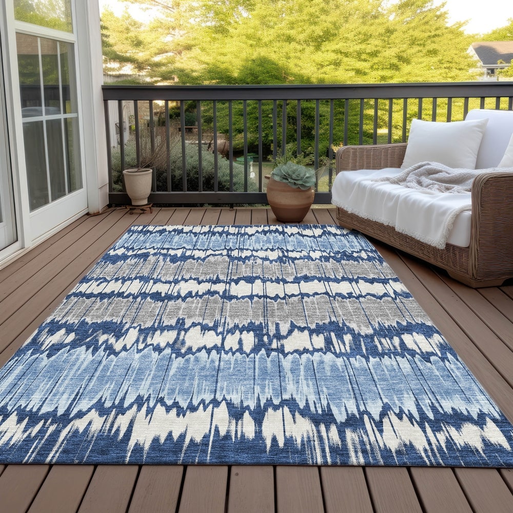 Machine Washable Indoor/ Outdoor Chantille Contemporary Ombre Rug