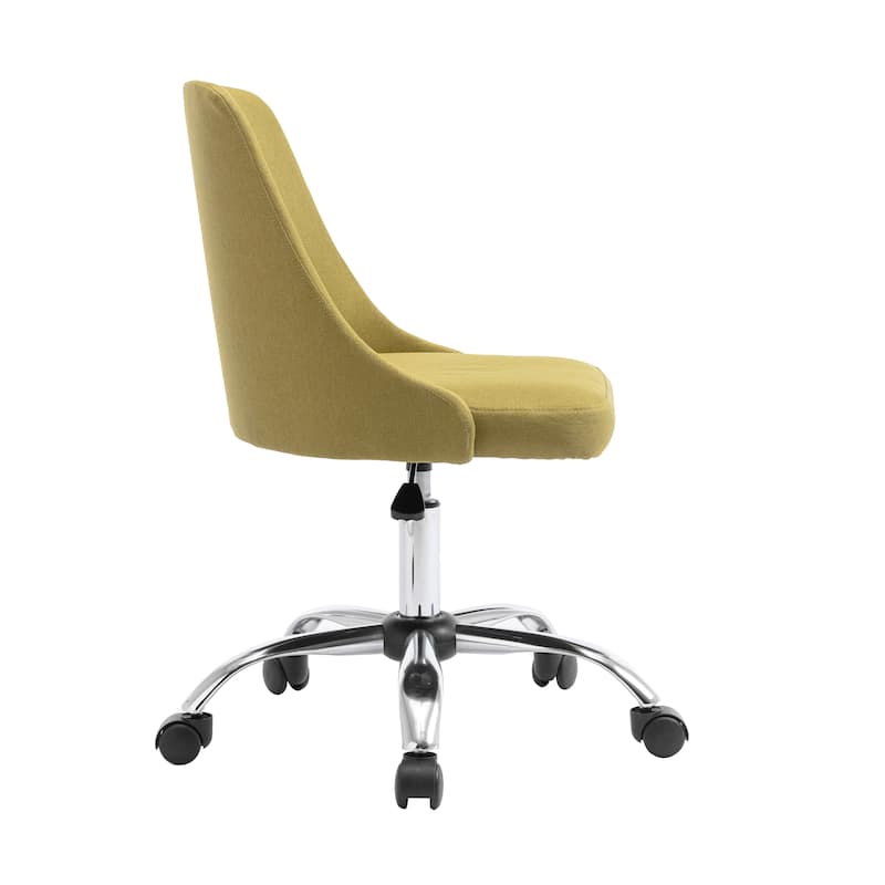 Porthos Home Roache Fabric Upholstered Office Chair with Chrome Base