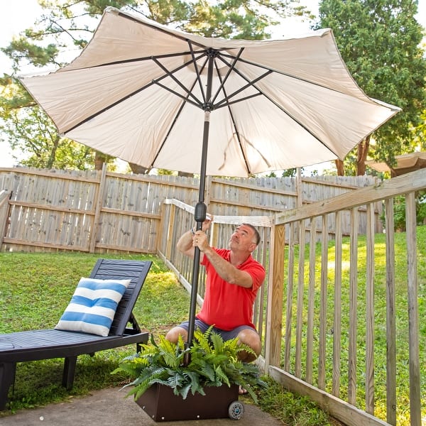 covers for offset patio umbrella Formosa Covers 10 ft Cantilever Supported Bar Umbrella 8 Rib Replacement Canopy Taupe one_size