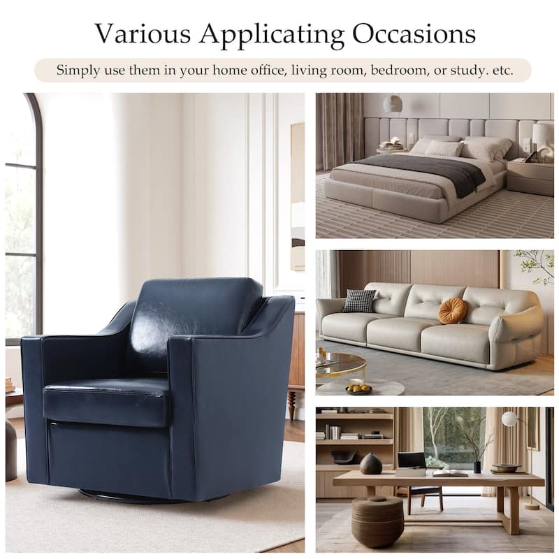 Modern Swivel Upholstered Armchair Accent chair Set of 2