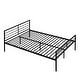 preview thumbnail 10 of 22, Twin Over Full Metal Bunk Bed with Desk and Ladder