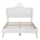 preview thumbnail 19 of 68, Upholstered Bed LED Frame Modern Upholstered Princess Bed w/ Crown Headboard and Metal Legs, Cute Kids Platform Bed/ Noise-Free