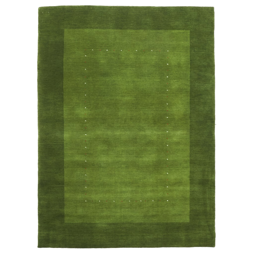 ECARPETGALLERY Hand Loomed Kashkuli Gabbeh Green Wool Rug - 5'3 x 7'6
