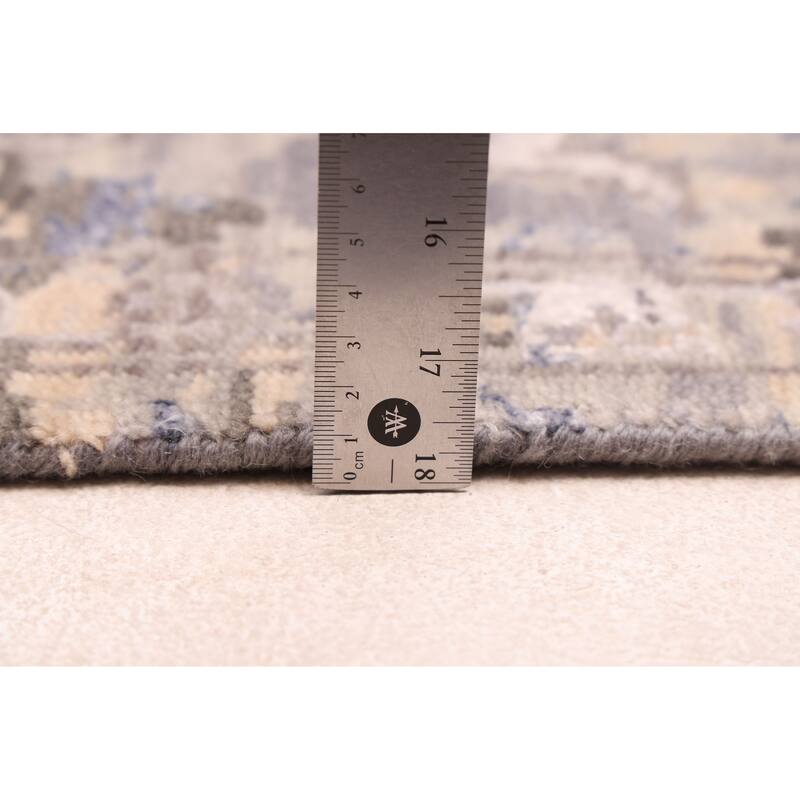 ECARPETGALLERY Hand-knotted Heritage Grey Silk, Wool Rug - 7'11 x 9'11