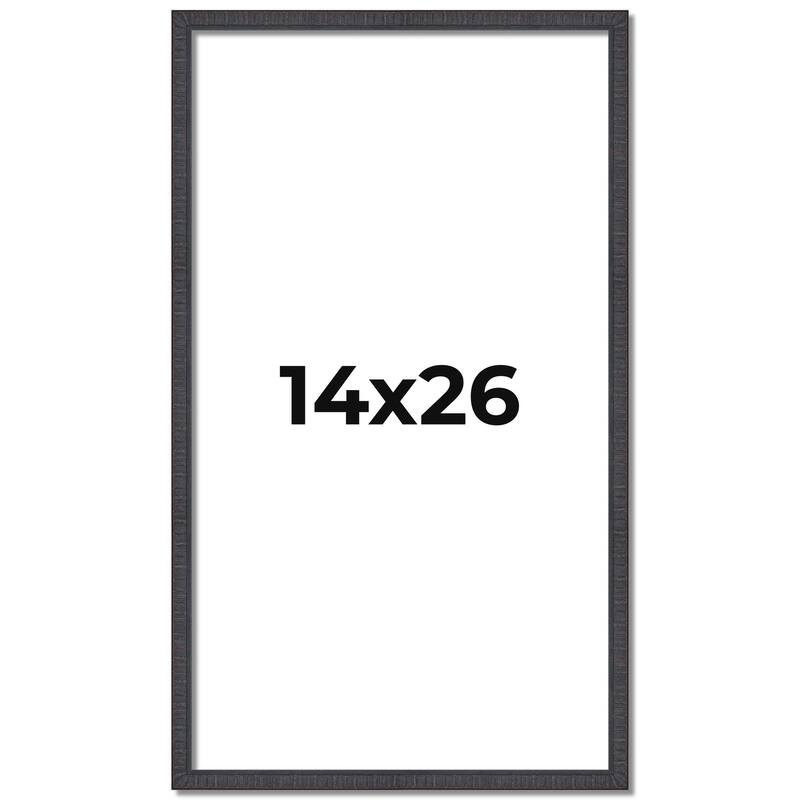 14x26 Frame Brown Solid Wood Picture Frame - Complete Modern Photo