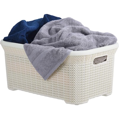 Superio Large Laundry Basket with Carry Handles - Capacity: 50l