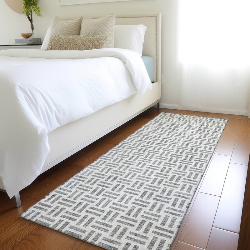 Premium Washable Super Soft Modern Weave Mayfield Rug - Gray - 2'3" x 7'6"