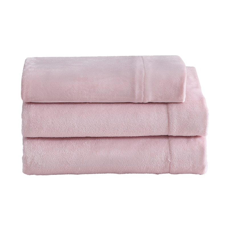 Juicy Couture Plush Sheet and Pillow Cases Set