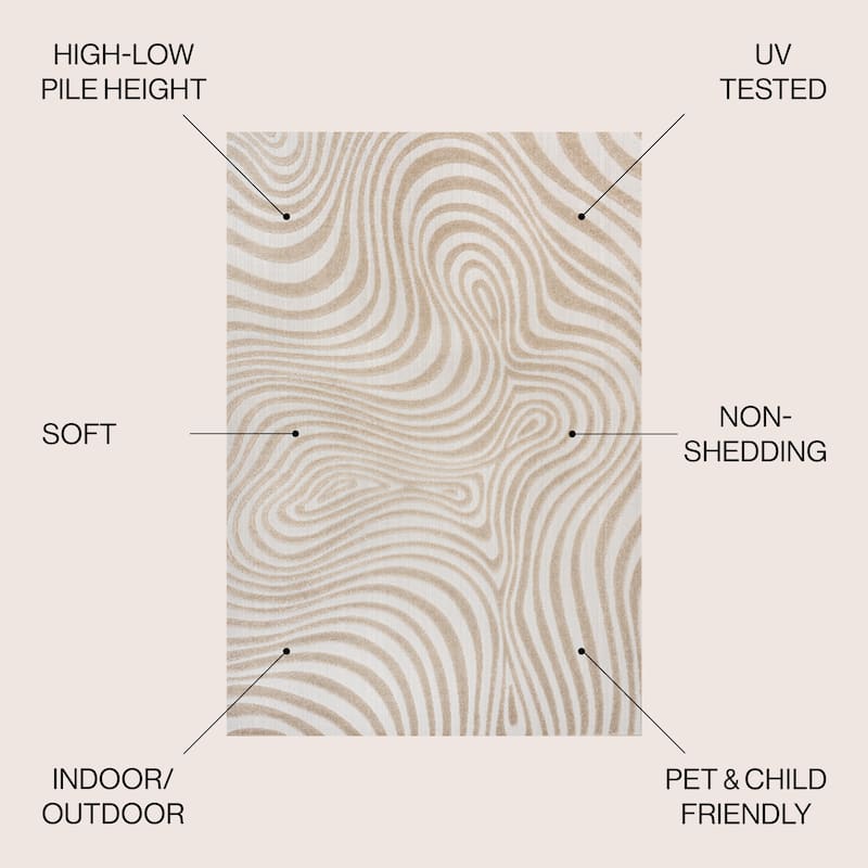 JONATHAN Y Nordby Abstract Groovy Striped Area Rug