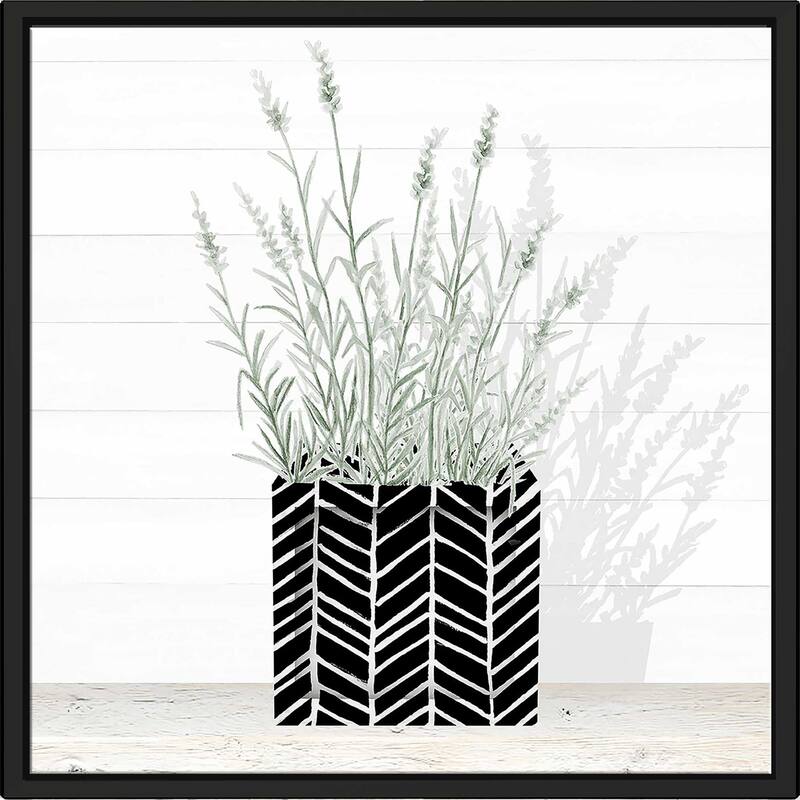 "Lavender In Modern Pot I" Print on Floating Canvas