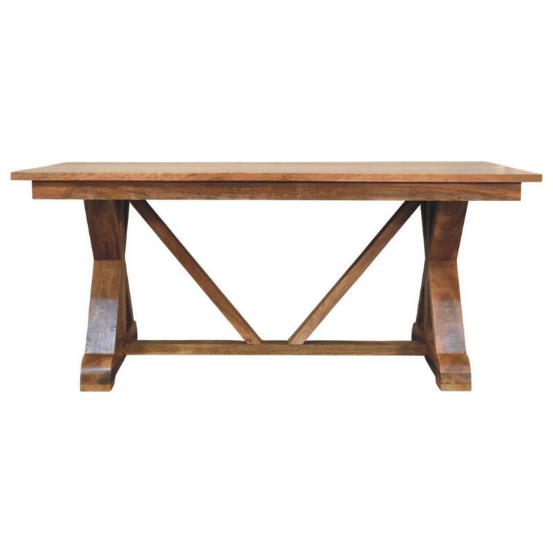 Artisan Furniture Solid Wood Treston Dining Table ,Brown - Brown