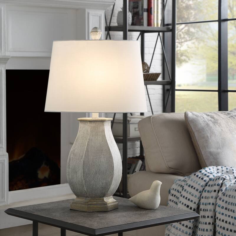 StyleCraft Basilica Sky Table Lamp - White Hardback Shade