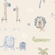 preview thumbnail 1 of 2, Galerie Wallcoverings Tiny Tots 2 Jungle Friends Non-woven Matte Wallpaper Roll 33 feet x 21 inches - Beige/Safari Green