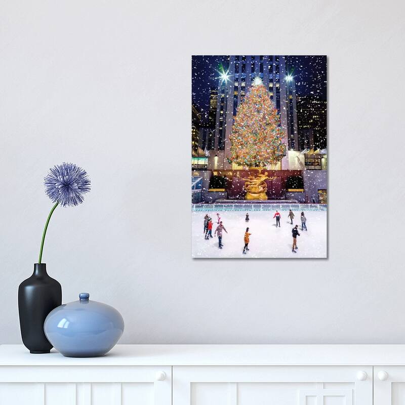 iCanvas "Iceskating Rink Rockefeller Center New York City Painting" by Susanne Kremer Canvas Print - 18x12x1.5