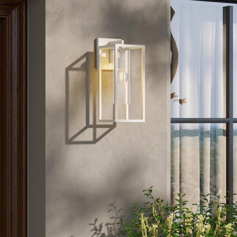 1-Light Outdoor Wall Lights, Outdoor Wall Lantern with Glass Shade