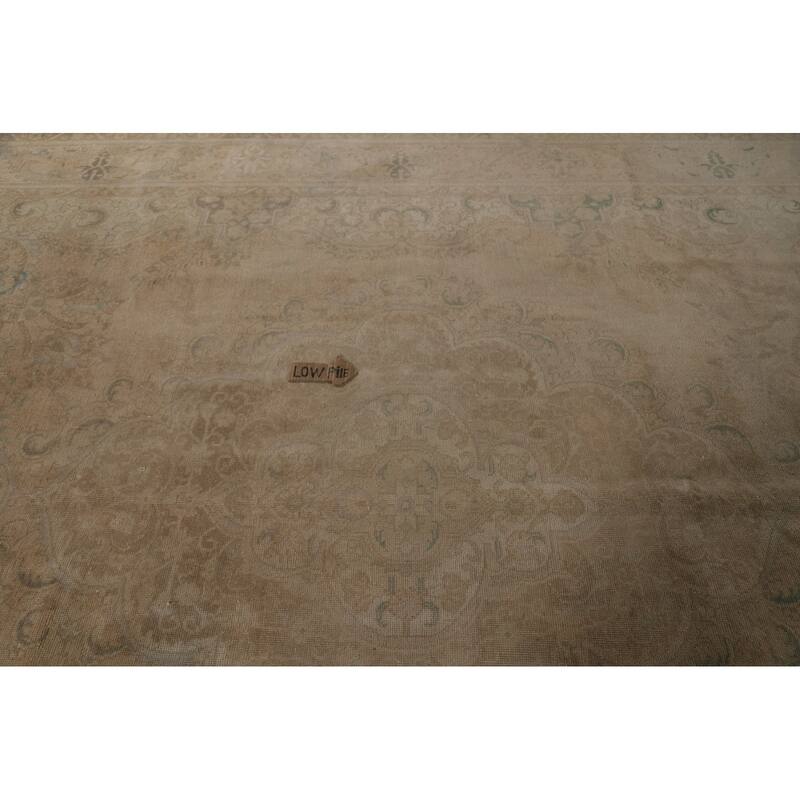 Traditional Tabriz Persian Vintage Area Rug Hand-Knotted Wool Carpet - 9'7" x 12'8"
