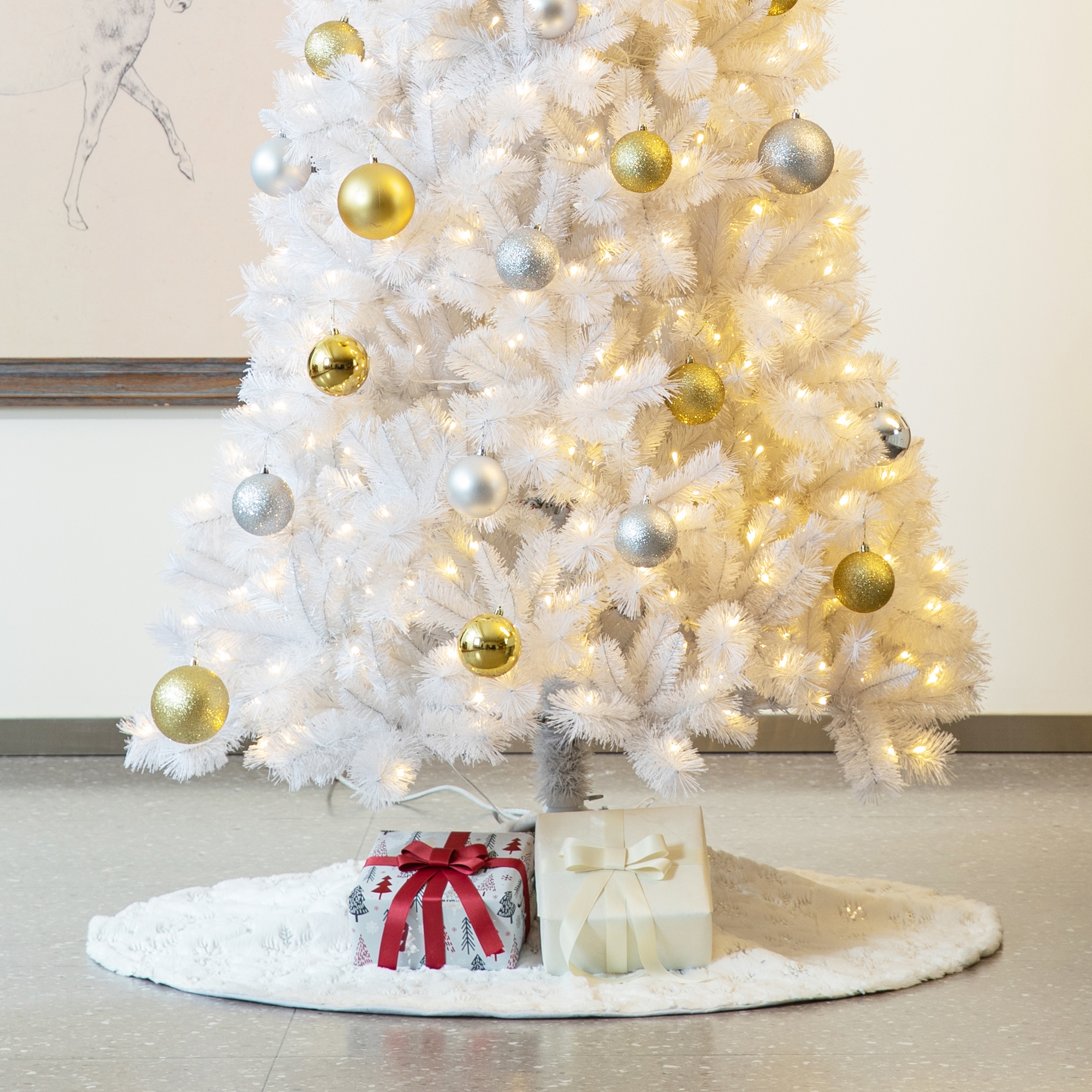 White skirt for christmas tree online